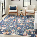 Nourison Washables Navy Multicolor