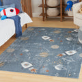 Astra Machine Washable Blue Multicolor