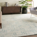 Interlock Ivory/Turquoise