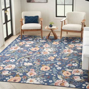 Nourison Washables Navy Multicolor