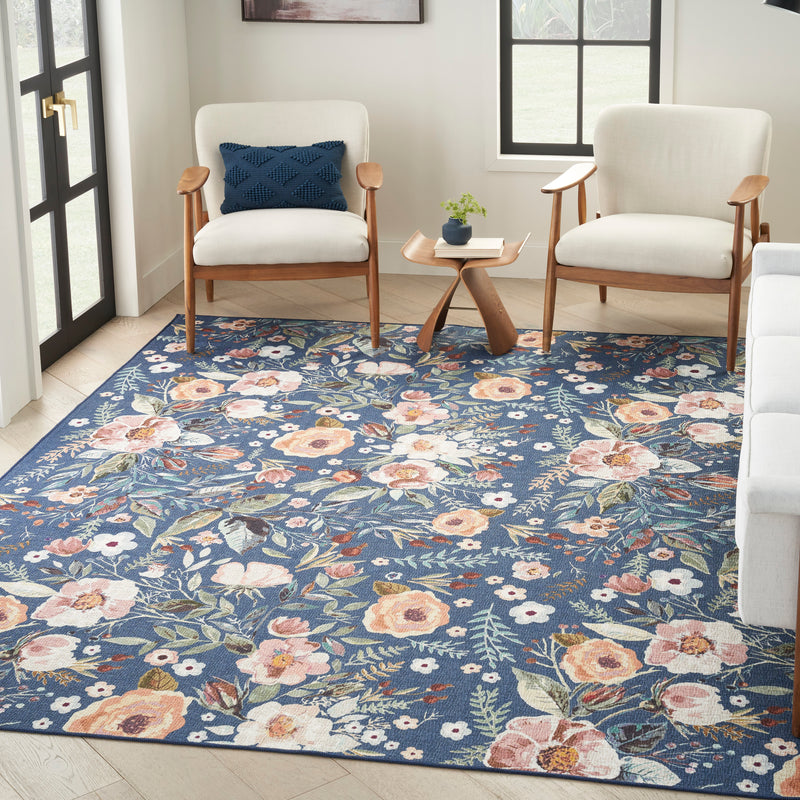 Nourison Washables Navy Multicolor