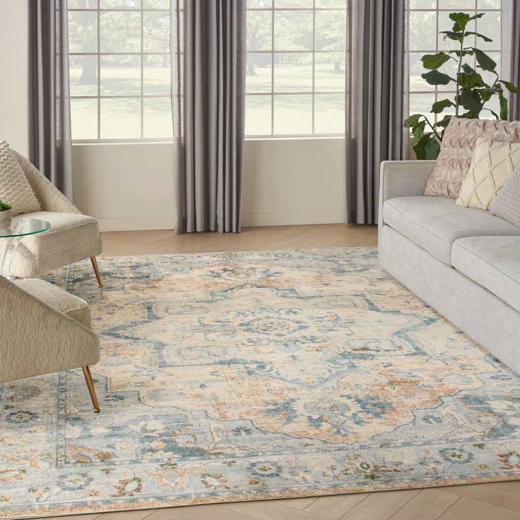 Astra Machine Washable Beige Blue