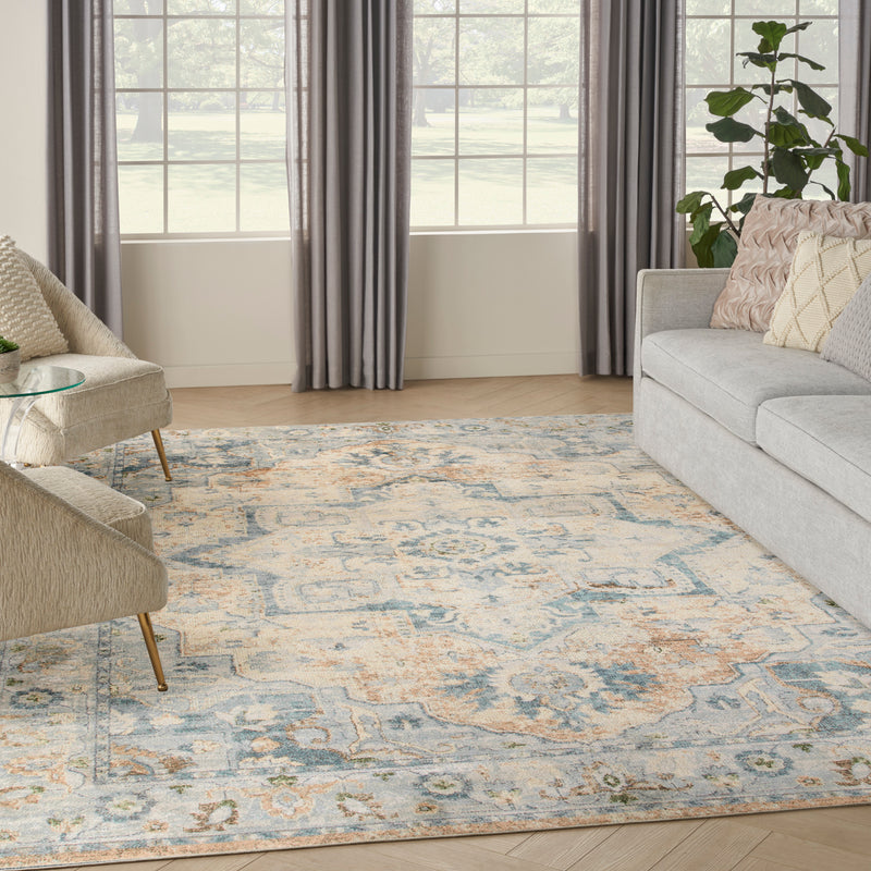 Astra Machine Washable Beige Blue
