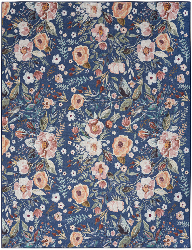 Nourison Washables Navy Multicolor