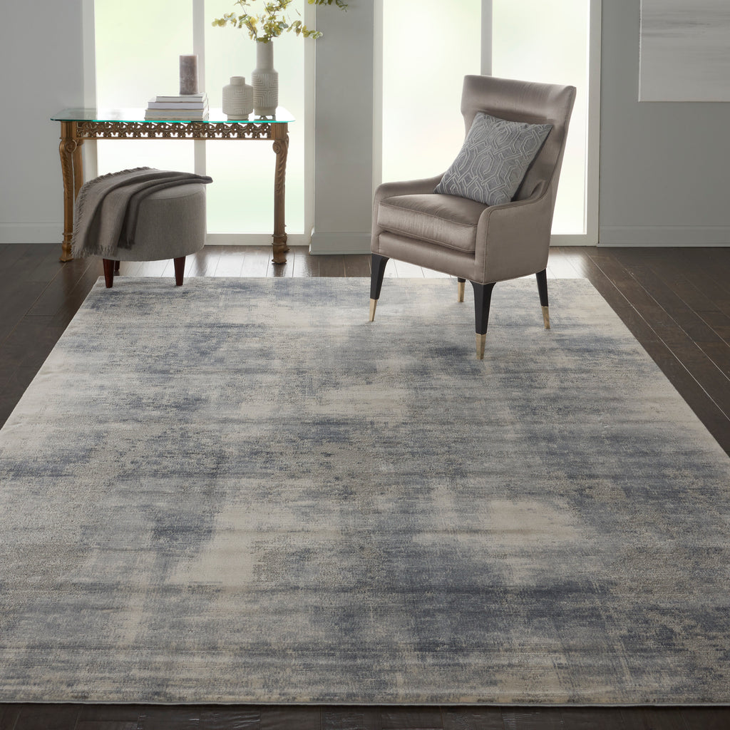 Rustic Textures Blue Ivory