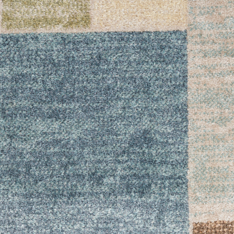 Astra Machine Washable Blue Green Multi