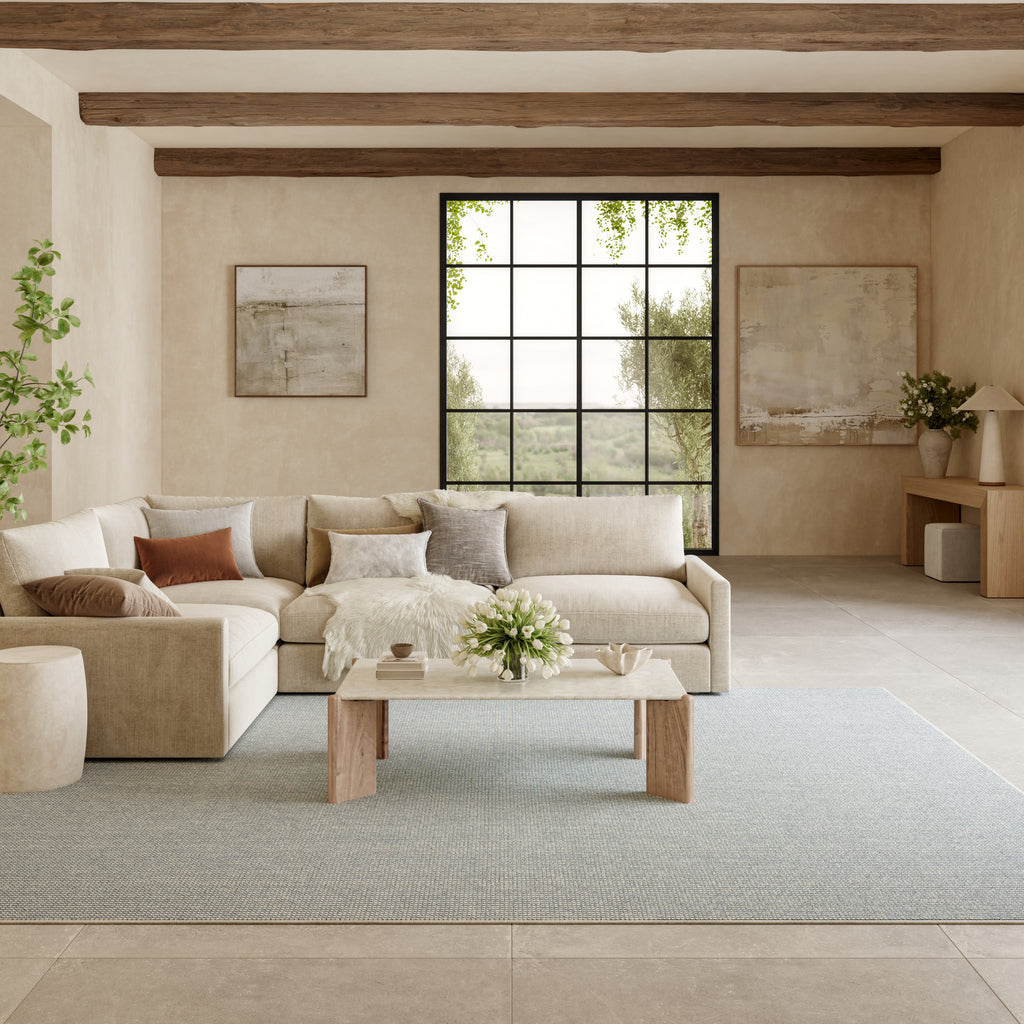 Natural Texture Ivory Blue