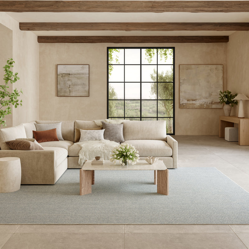 Natural Texture Ivory Blue