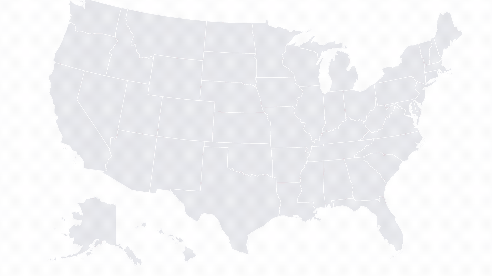 Map of US locations served